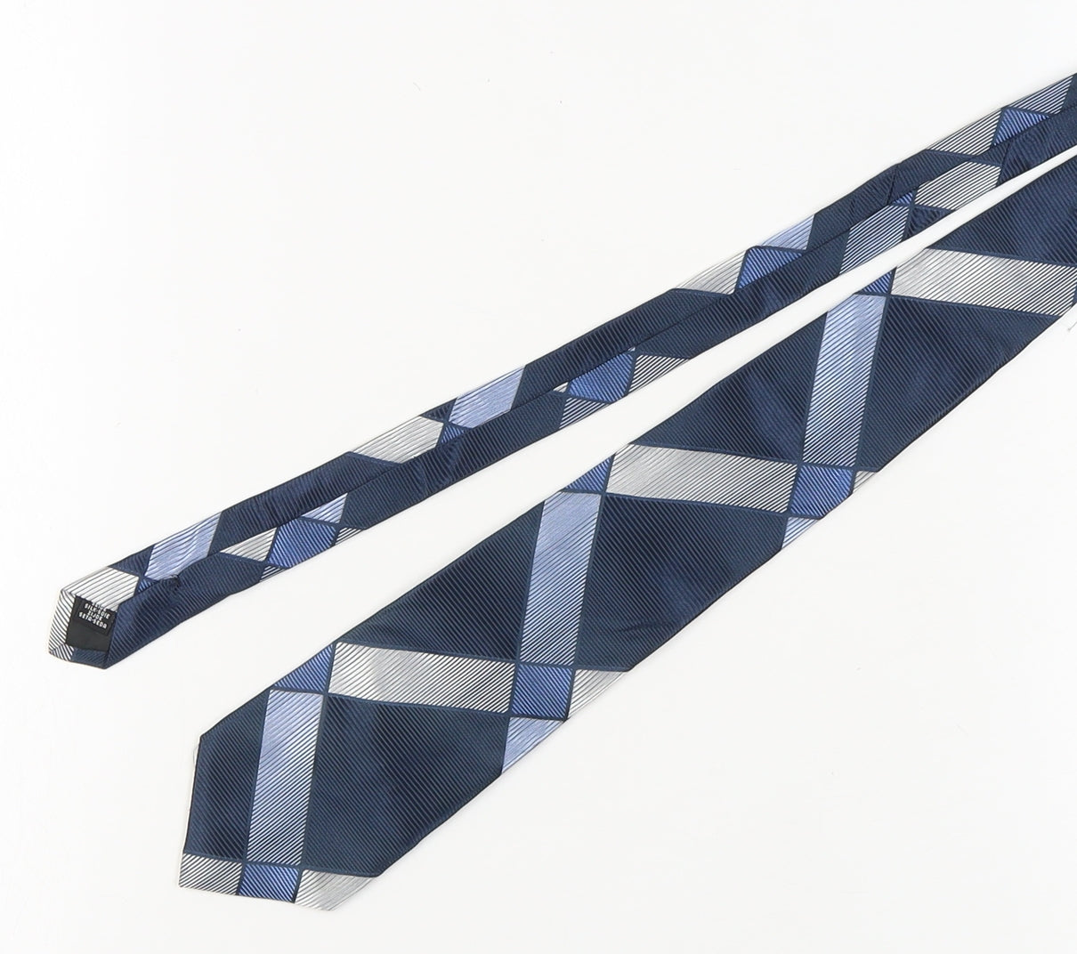 Pierre Cardin Men's Blue Silk Geometric Tie