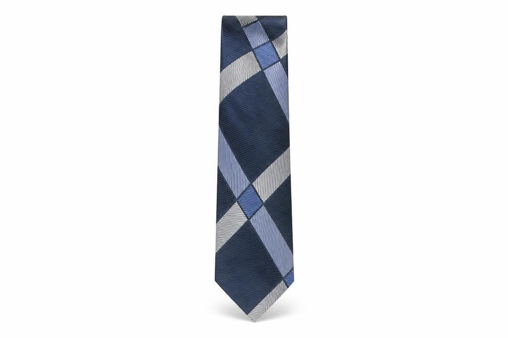 Mens Pierre Cardin Blue Geometric 100%  Tie