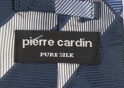 Pierre Cardin Men's Blue Silk Geometric Tie