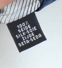 Pierre Cardin Men's Blue Silk Geometric Tie