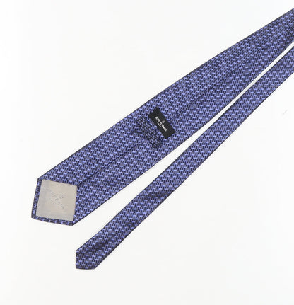 Jeff Banks Men's Blue Geometric Silk Tie One Size