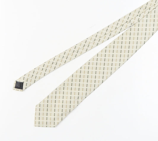 Thomas Nash Men's Beige Plaid Tie, Excellent Condition