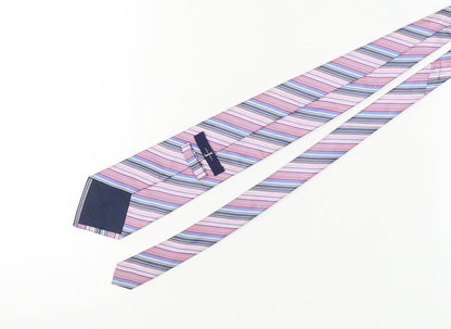 Jasper Conran Men's Multicoloured Striped Silk Tie