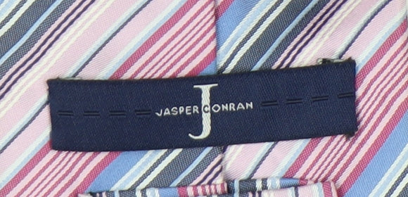 Jasper Conran Men's Multicoloured Striped Silk Tie