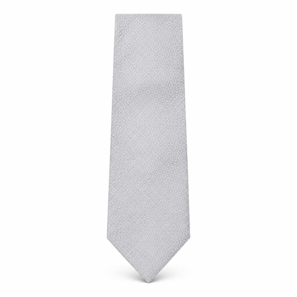 Mens Austin Reed Silver Geometric 100  Tie