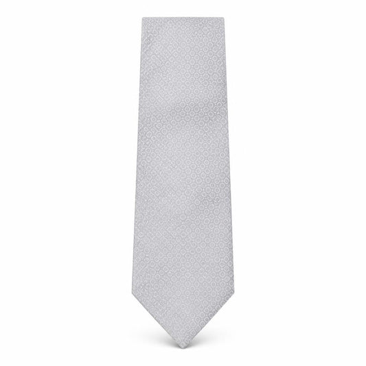 Mens Austin Reed Silver Geometric 100  Tie