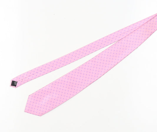 Thomas Nash Pink Polka Dot Men's Tie Polyester