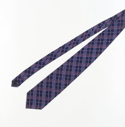 Pierre Cardin Men's Purple Silk Plaid Tie