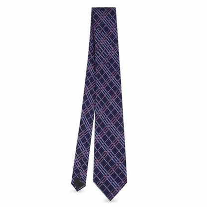 Mens Pierre Cardin Purple Plaids & Checks 100% Silk  Tie