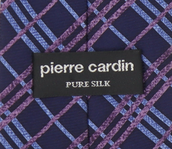 Pierre Cardin Men's Purple Silk Plaid Tie