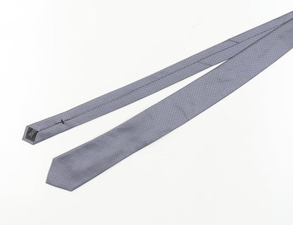 Mens Calvin Klein Grey Geometric 100% Silk  Tie