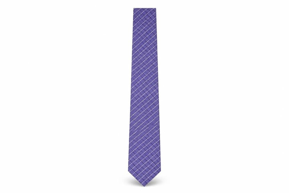 Mens Dehavilland Purple Geometric 100% Silk  Tie