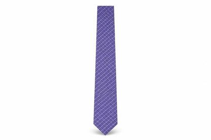 Mens Dehavilland Purple Geometric 100% Silk  Tie