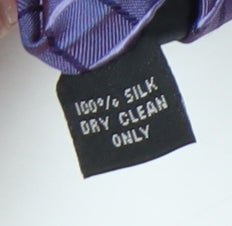 Mens Dehavilland Purple Geometric 100% Silk  Tie