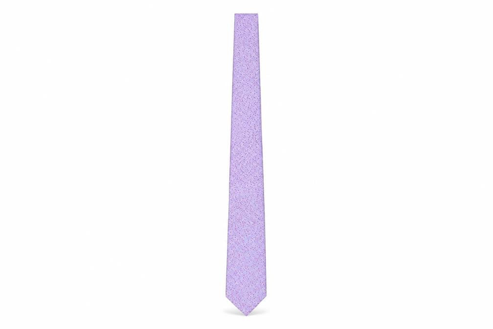 Mens Moss 1851 Purple Floral 100% Silk Slim Tie