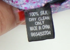 Moss 1851 Men's Purple Silk Slim Tie, Floral Pattern - One Size