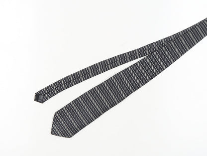 Marks and Spencer Black Silk Geometric Men's Tie