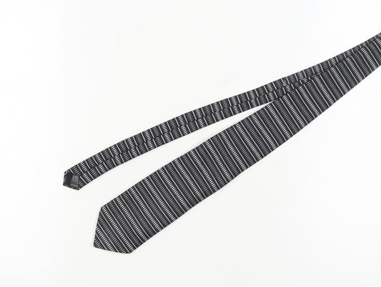 Marks and Spencer Black Silk Geometric Men's Tie