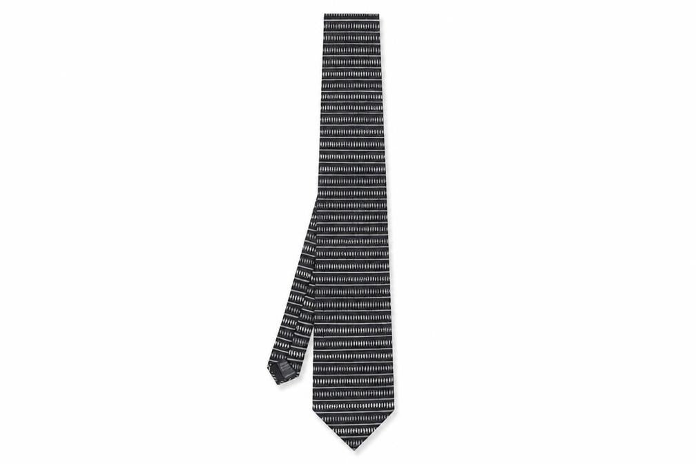 Marks & Spencer Black Silk Geometric Men's Tie