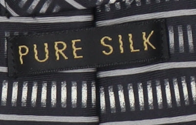 Marks and Spencer Black Silk Geometric Men's Tie