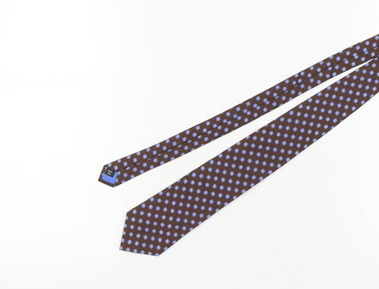 Joseph Turner Men's Brown Floral Silk Tie