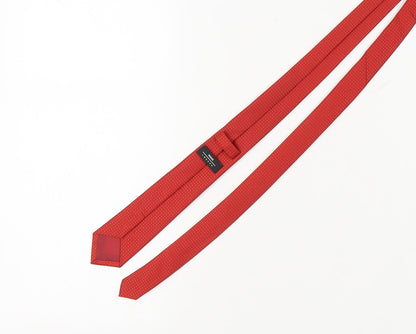 Moss London Men's Red Slim Geometric Tie