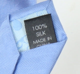 St George by Duffer Men's Blue Silk Tie