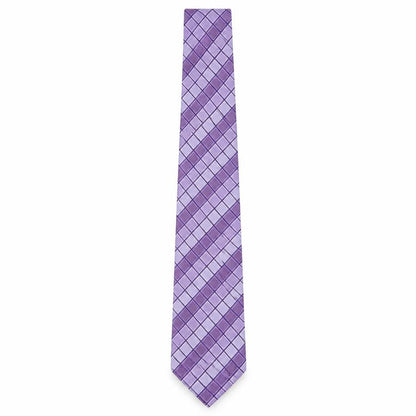 Jacques Ester Purple Plaid Silk Men's Tie - Elegant Style