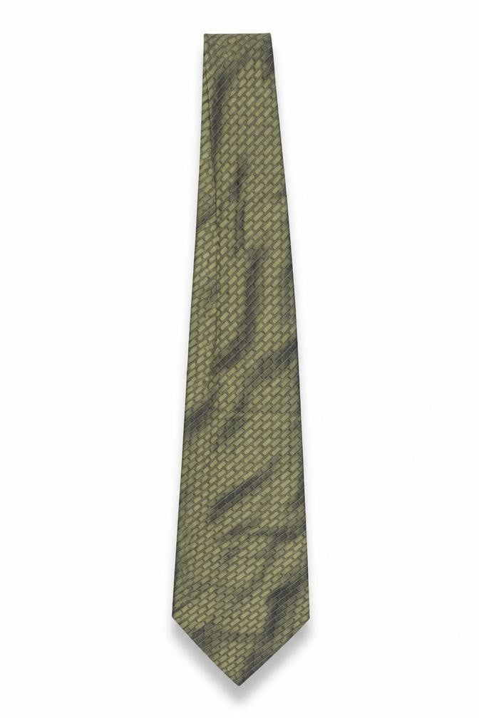 Mens Ciro Citterio Green Geometric 100% Pointed Tie