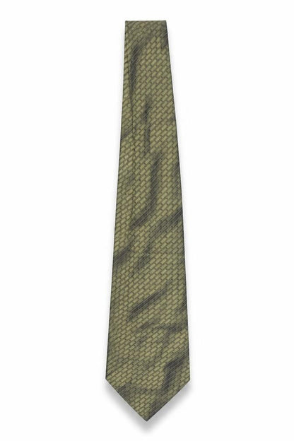 Mens Ciro Citterio Green Geometric 100% Pointed Tie