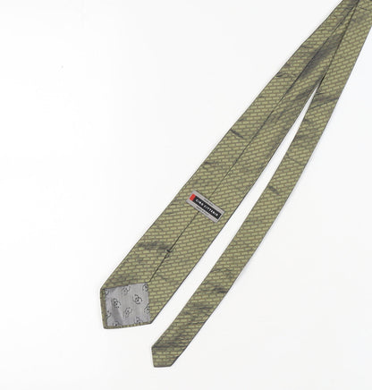 Mens Ciro Citterio Green Geometric 100% Pointed Tie