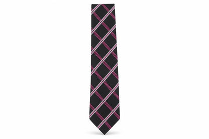 Mens Daniel Hechter Black Plaids & Checks 100% Silk  Tie