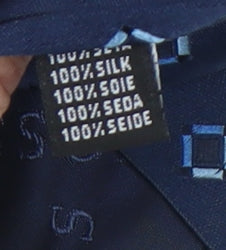 Moss Men's Blue Geometric Silk Tie