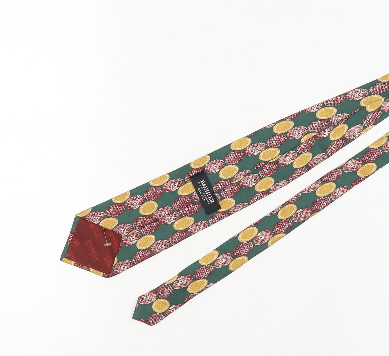 Mens Baumler Multicoloured Geometric 100% Silk  Tie