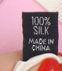 Jeff Banks Men’s Ivory Pink Striped Silk Tie