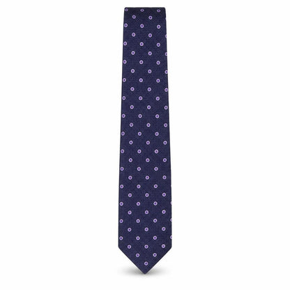 Mens Dehavilland Blue Polka Dot 100% Silk  Tie