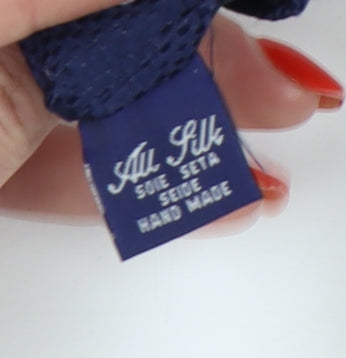 Mens Dehavilland Blue Polka Dot 100% Silk  Tie