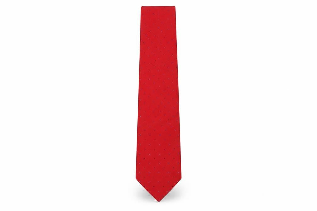 Mens T.M.Lewin Red Polka Dot 100% Silk  Tie
