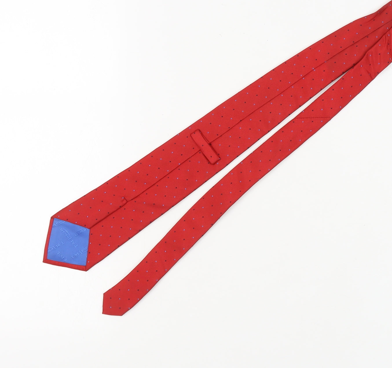 Mens T.M.Lewin Red Polka Dot 100% Silk  Tie