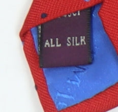 Mens T.M.Lewin Red Polka Dot 100% Silk  Tie