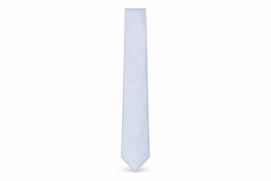 Mens Daniel Hechter Blue Striped 100% Silk Slim Tie
