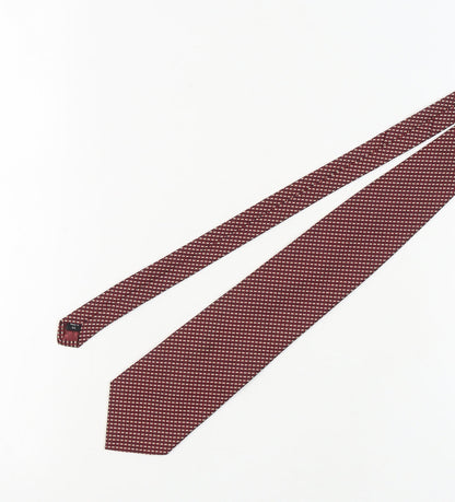 Pierre Cardin Silk Red Geometric Men's Tie