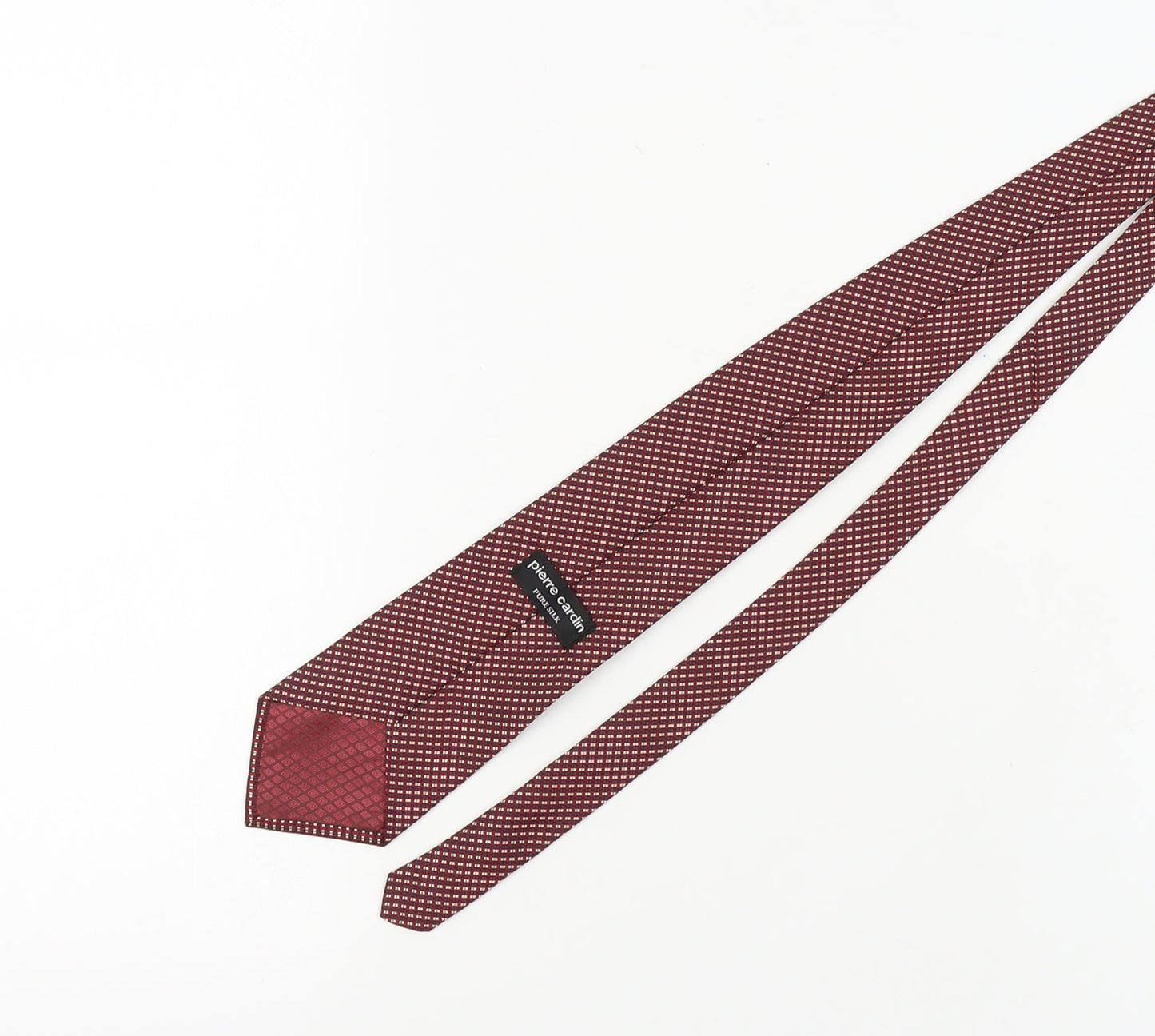 Pierre Cardin Silk Red Geometric Men's Tie