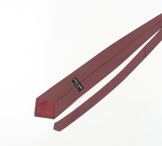 Pierre Cardin Silk Red Geometric Men's Tie