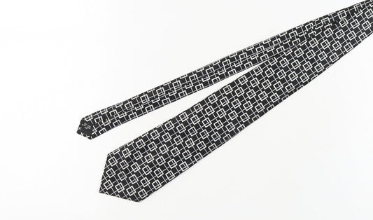 Pierre Cardin Black Geometric Silk Men's Tie