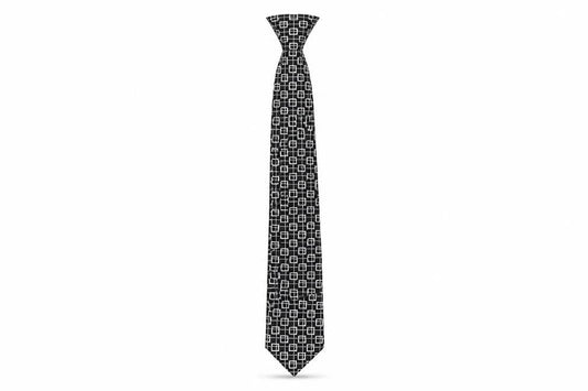 Mens Pierre Cardin Black Geometric 100%  Tie
