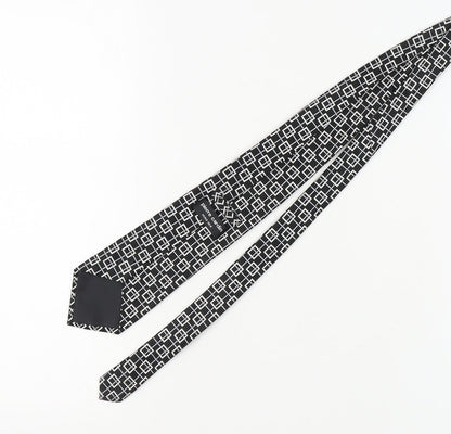 Pierre Cardin Black Geometric Silk Men's Tie
