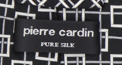 Pierre Cardin Black Geometric Silk Men's Tie