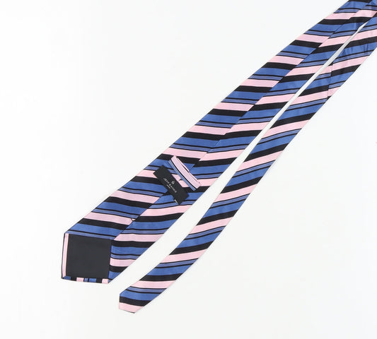 Jeff Banks Men's Blue Striped Silk Tie