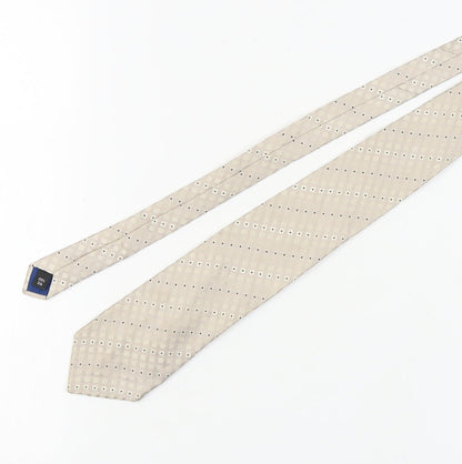 Jeff Banks Men's Beige Checked Silk Tie